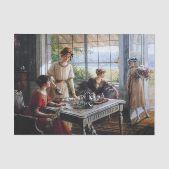 Papier Mousseline les filles/femmes ensemble par Albert Lynch, OEB (Recto)