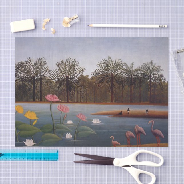 Papier Mousseline Les Flamants roses (Artisanat)