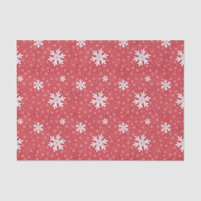 Papier Mousseline Les flocons de neige à Noël Eve Invitation Napkins (Recto)