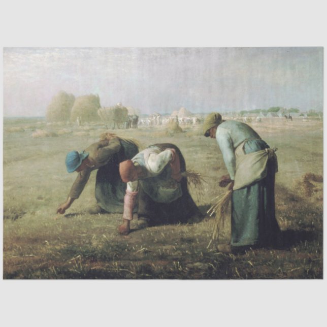 Papier Mousseline Les Gleaners, Jean-François Millet, 1857 (Recto)