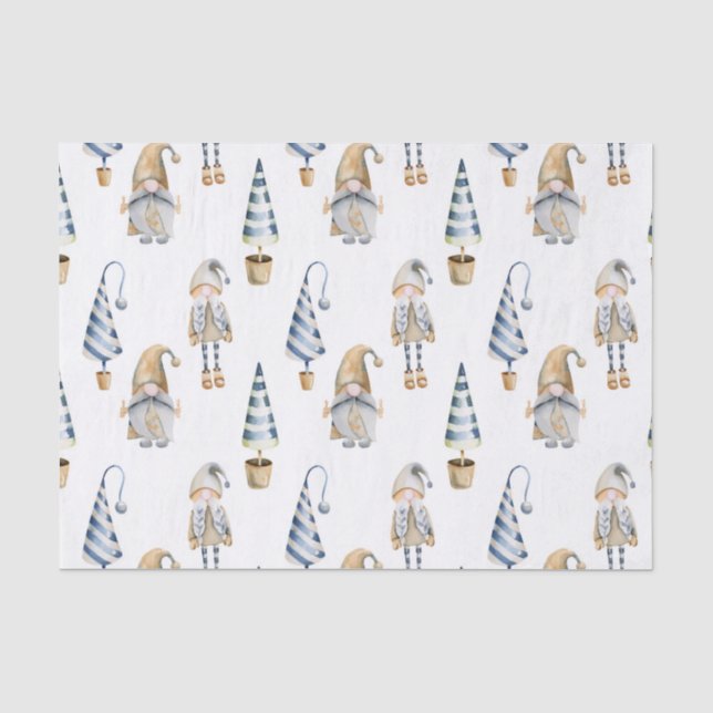 Papier Mousseline Les Gnomes de Noël (Recto)