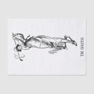 Papier Mousseline 'Les Golfess' Vintage Lady Golfer