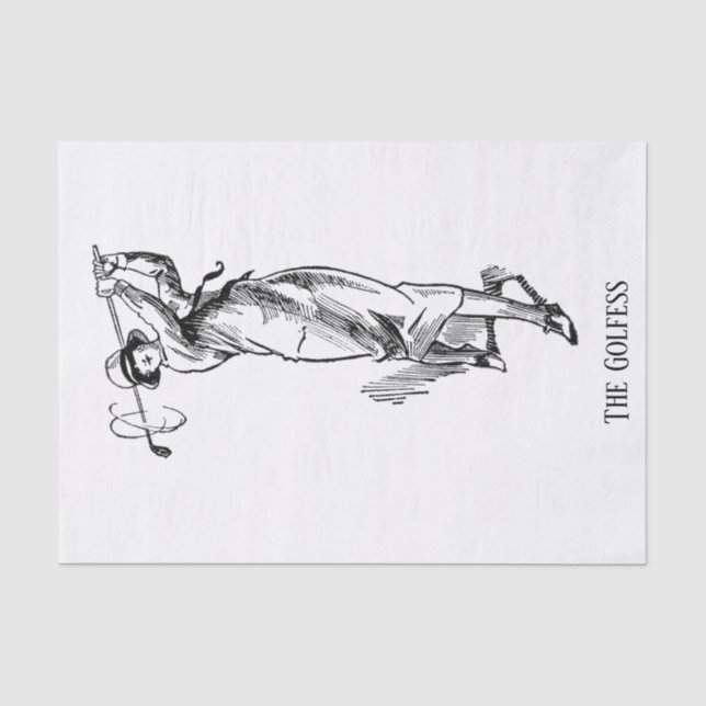 Papier Mousseline 'Les Golfess' Vintage Lady Golfer (Recto)