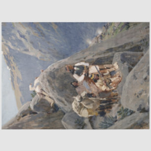 Papier Mousseline Les guerriers d'Apache : une embuscade sur la cava