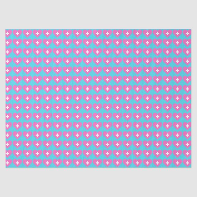 Papier Mousseline "Les infirmières sont toutes un coeur" (Recto)
