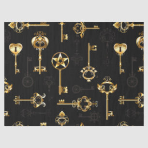 Papier Mousseline Les Patters de Seamless avec Golden Keys