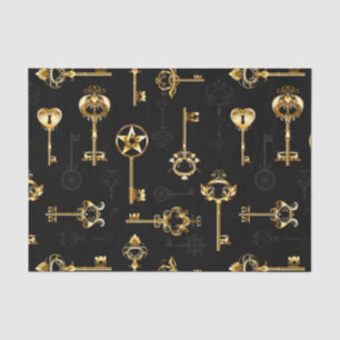 Papier Mousseline Les Patters de Seamless avec Golden Keys