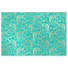 Les piocks de l'or des Boho sur la découpage Aqua