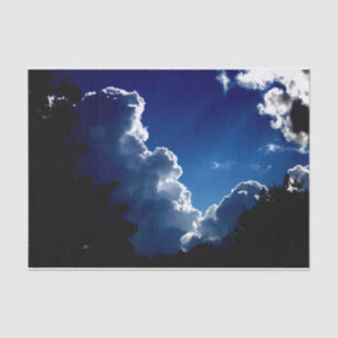 Papier Mousseline Les rayons du soleil traversent les nuages de temp