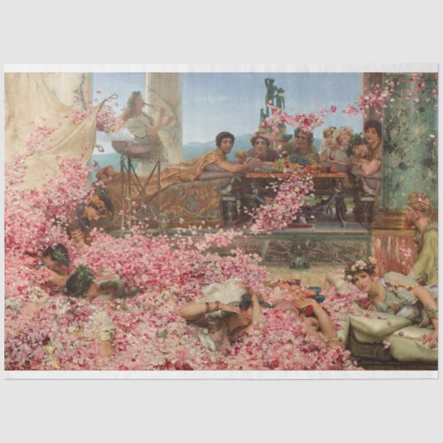 Papier Mousseline Les Roses d'Heliogabalus (Luxe romain antique) (Recto)