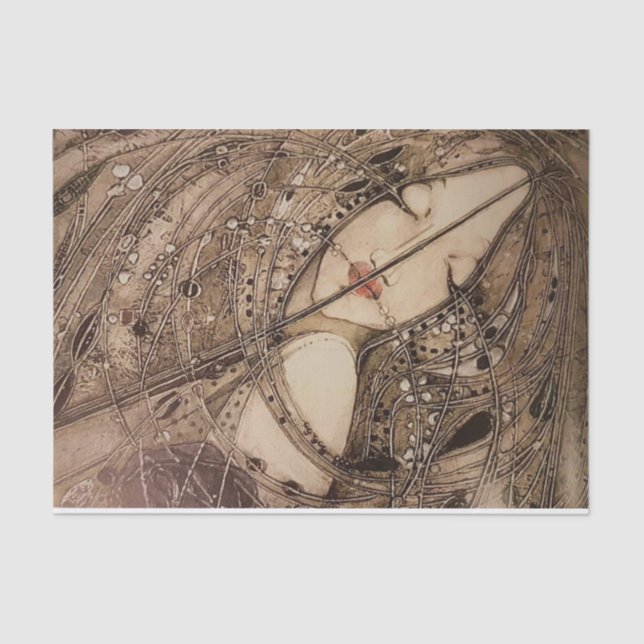 Papier Mousseline Les sept princesses de Margaret Macdonald (Recto)