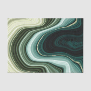Papier Mousseline Les tons verts et bleus Abstraits de Faux Stone