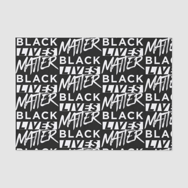 Papier Mousseline Les vies noires comptent pour le motif (Recto)