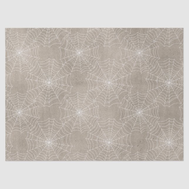 Papier Mousseline Les Webs de l'araignée blanche sur la page de déco (Recto)