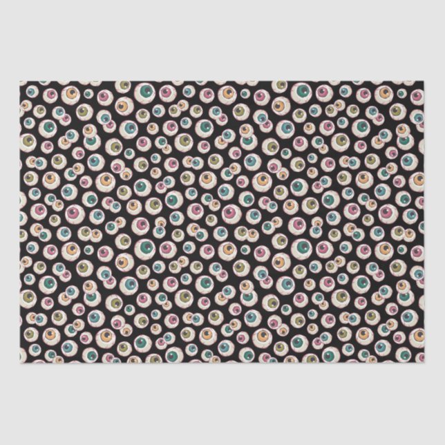 Papier Mousseline Les yeux d'Halloween (Recto)