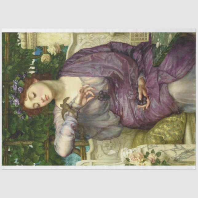 Papier Mousseline Lesbia et sa découpage d'oeuvres d'art du moineau (Recto)