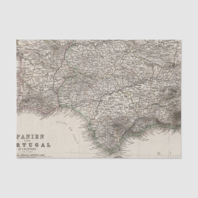 Papier Mousseline L'Espagne et le Portugal, quatre feuilles (Recto)