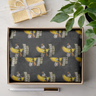 Papier Mousseline Lets Go Bananas Retro Baseball Banana Funny
