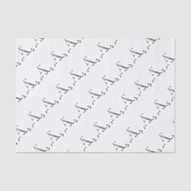 Papier Mousseline Lettre magique A de conception élégante de (Recto)