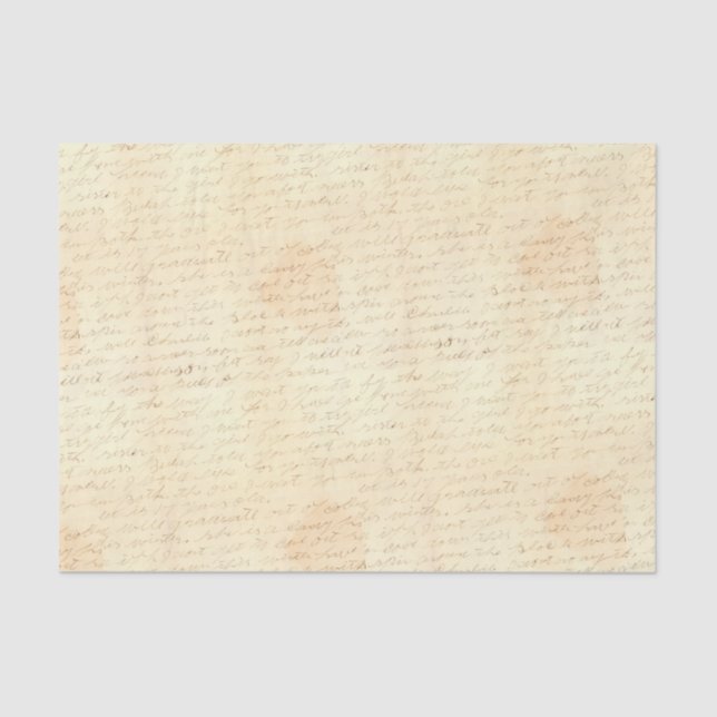 Papier Mousseline Lettre manuscrite Cursive (Recto)
