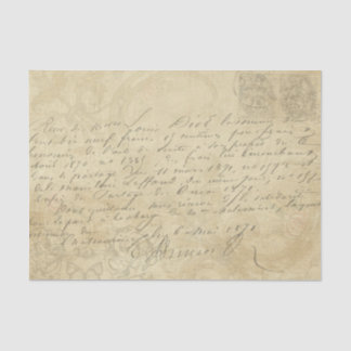 Papier Mousseline Lettre manuscrite vintage Script Découpage