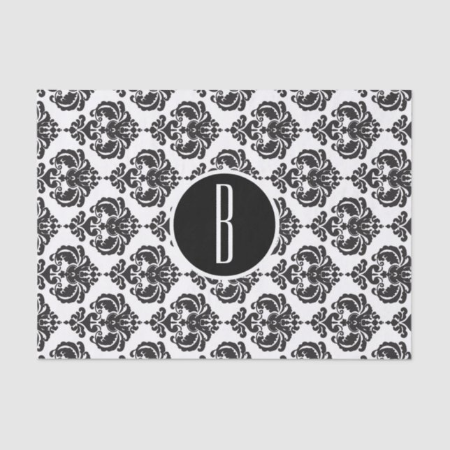 PAPIER MOUSSELINE LETTRE MONOGRAPHIQUE NOIR BLANC CRÂSÉ (Recto)