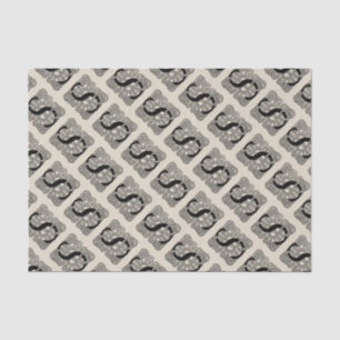 Papier Mousseline LETTRE S Vintage Céleste Knot Monogramme