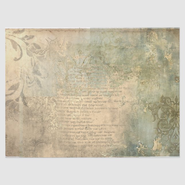 Papier Mousseline LETTRE Textures antiques (Recto)