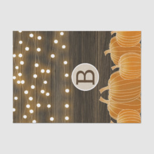 Papier Mousseline Lettres Initiales Monogramme Lumières d'Automne et
