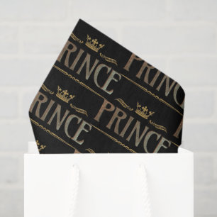Papier Mousseline Lettres PRINCE - Élégante Couronne royale riche
