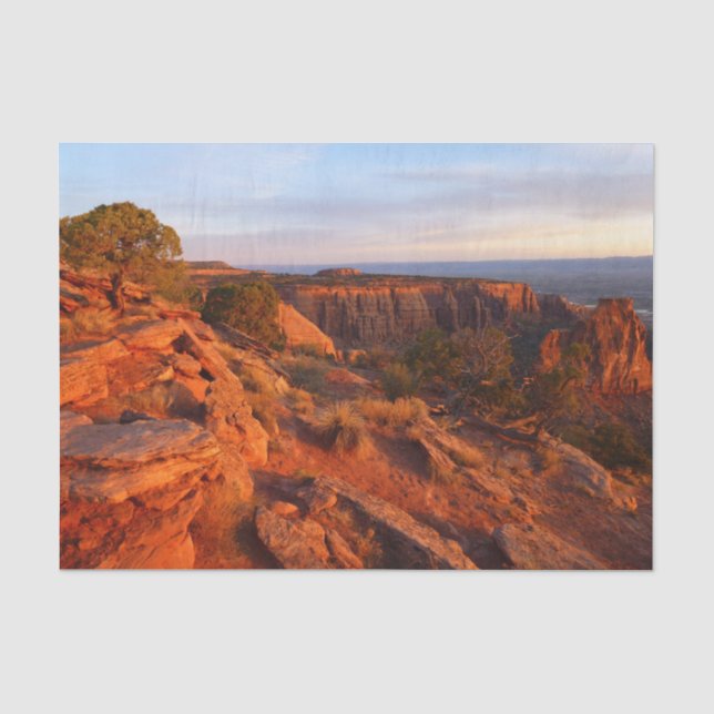 Papier Mousseline Lever de soleil sur le sentier Grand View au monum (Recto)