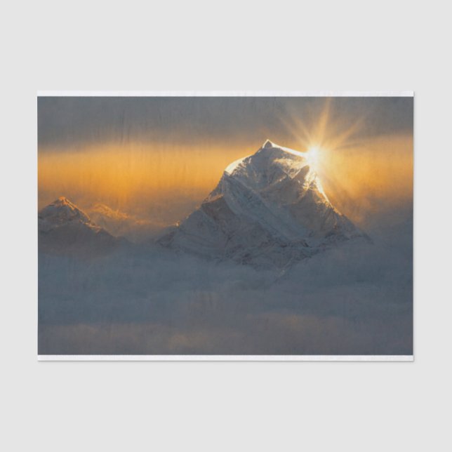 Papier Mousseline L'Everest au lever du soleil Papier Tissu (Recto)