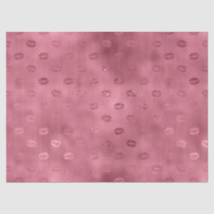 Papier Mousseline Lèvres rouges brillantes