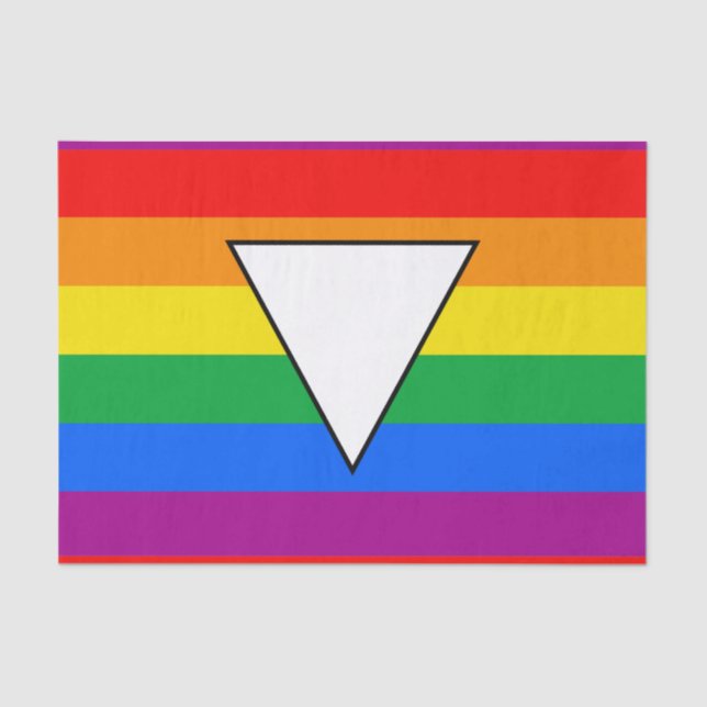 Papier Mousseline LGBTQ+ Triangle et Rainbow Pride (Recto)