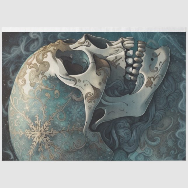 Papier Mousseline L'hiver sur le papier de découpage du cerveau (Recto)