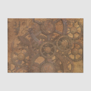 Papier Mousseline L'horloge embraye l'art de Steampunk