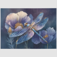 Libellule bleue aux ailes dorées découpées
