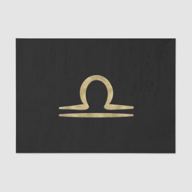 Papier Mousseline LIBRA Gold Septembre Octobre Anniversaire Astrolog (Recto)