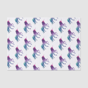 Papier Mousseline Licorne caracolante scintillante magique