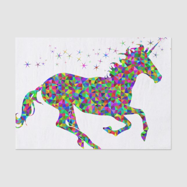 Papier Mousseline Licorne de mosaïque (Recto)