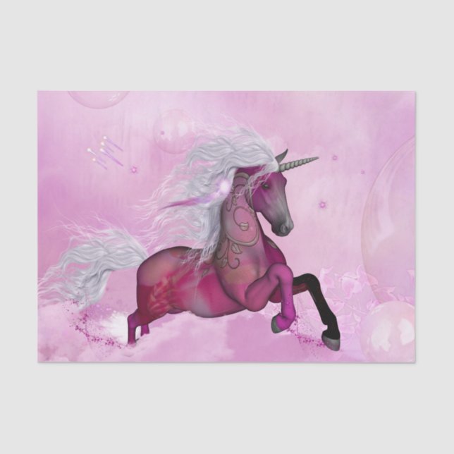 Papier Mousseline Licorne merveilleuse (Recto)
