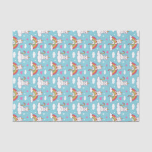 Papier Mousseline Licorne Mignonne Chat Motif Arc-en-Ciel Saint Vale