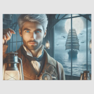 Papier Mousseline Lighthouse Keeper Steampunk Vintage victorien