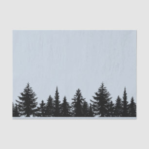 Papier Mousseline Ligne d'arbre rustique silhouette