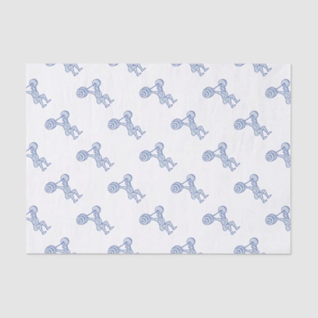 Papier Mousseline Ligne mono de levage d'haltère de haltérophile (Recto)