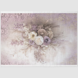 Papier Mousseline Lilac Fleurit Romance Rustique Bouquet Floral