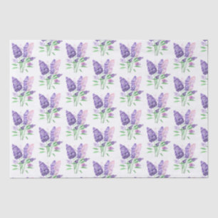 Papier Mousseline Lilacs Fleurs violettes Aquarelle Motif de la natu