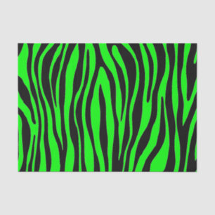 Papier Mousseline Lime Green Zebra
