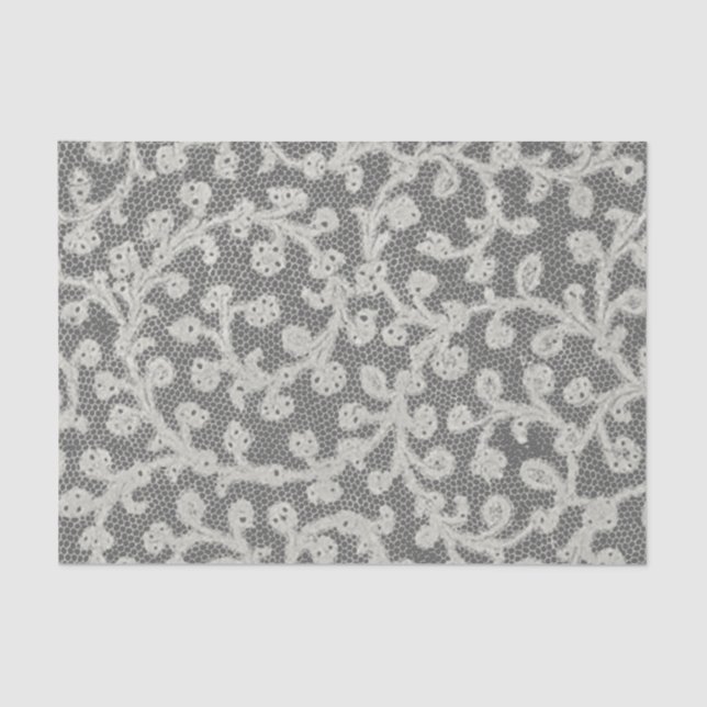 Papier Mousseline Linge de dentelle mariage blanc classique jolie (Recto)