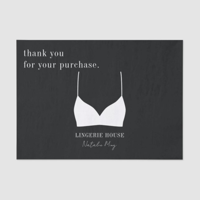 Papier Mousseline Lingerie Boutique merci (Recto)